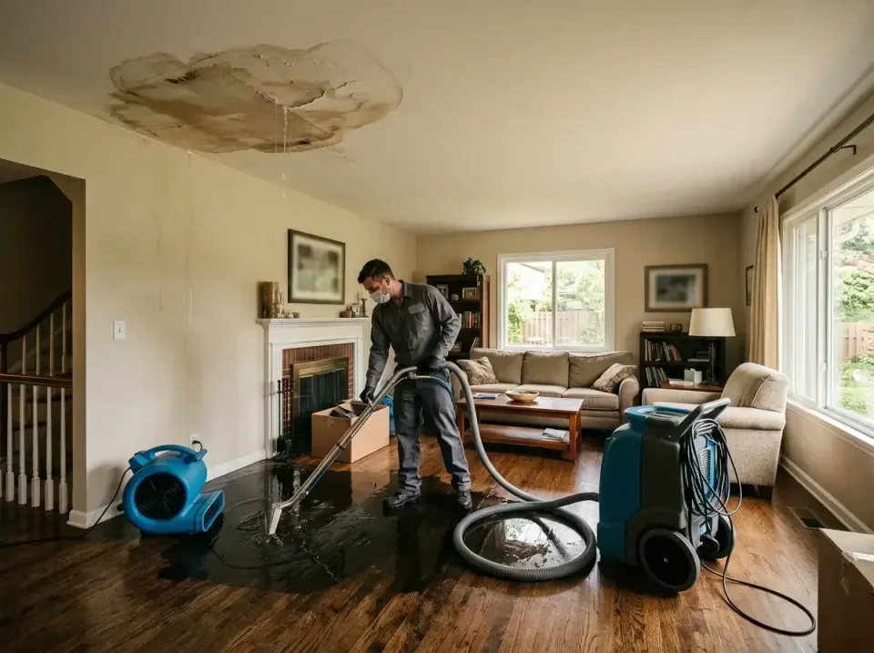 attic-pipe-burst-ceiling-drip-008 — frequently asked questions, Water Damage Restoration & Carpet Care in Round Lake, IL